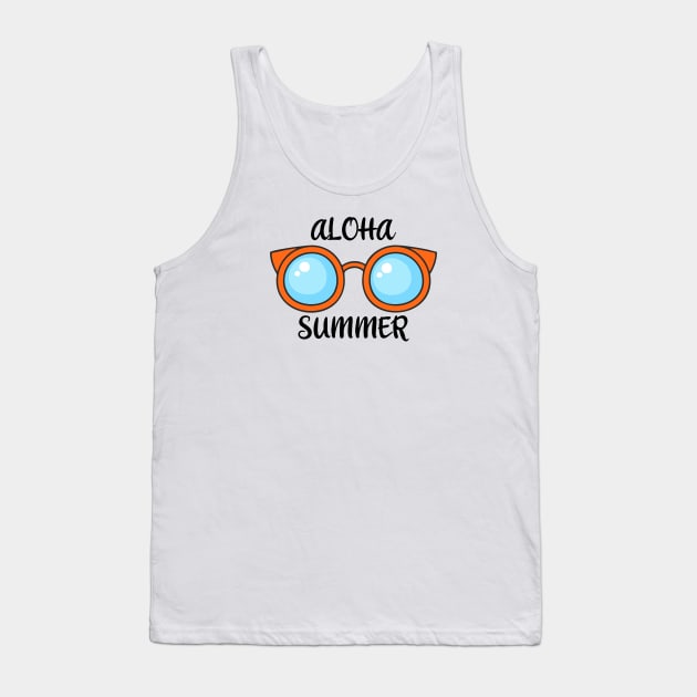 Aloha summer hello summer Tank Top by Typography Dose